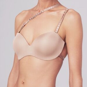 Crystal Sexy Back Bra is Backless Strapless Bra Nude 34D 14+ versatile styles